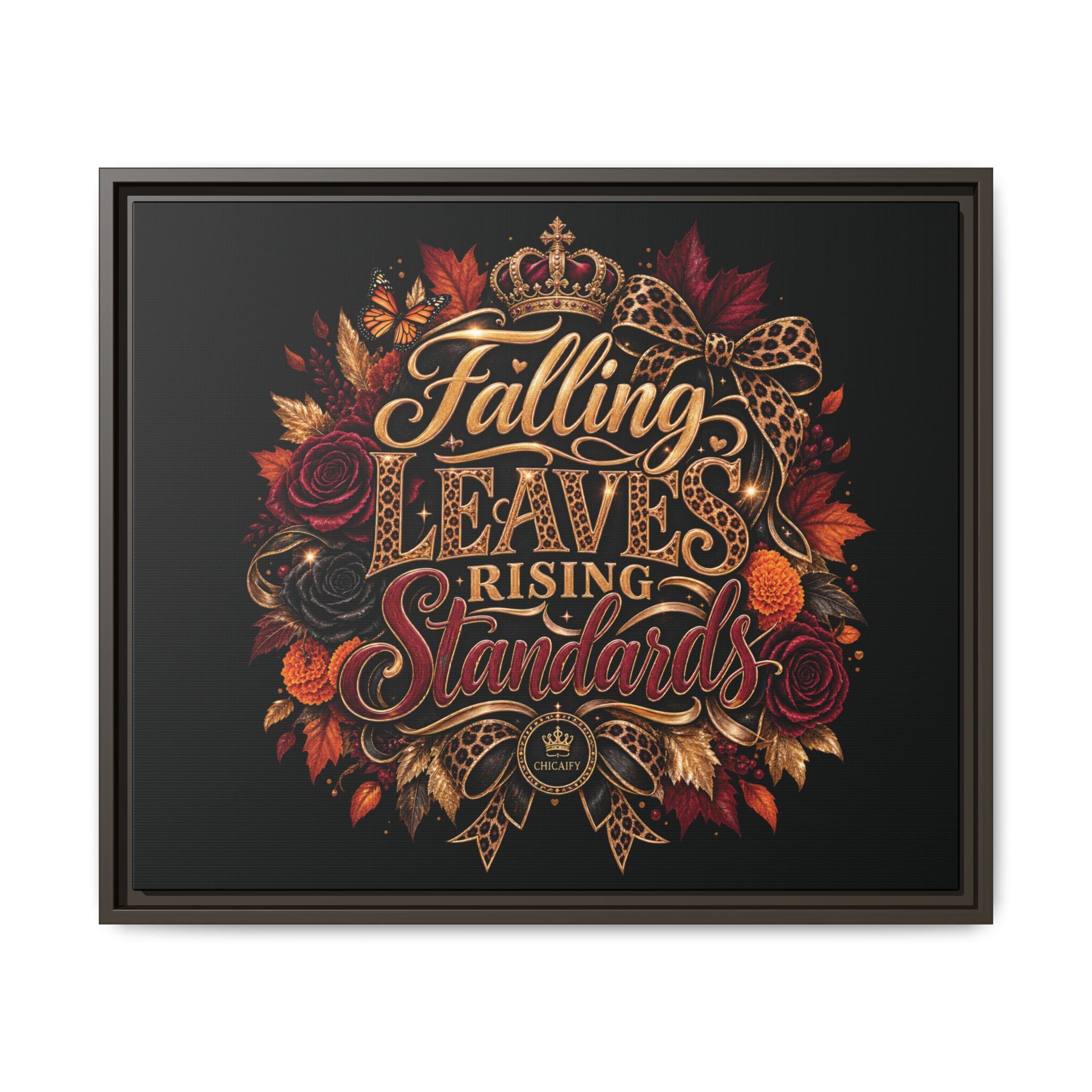 Falling Leaves, Rising Standards | Matte Canvas, Framed (Multi-color)