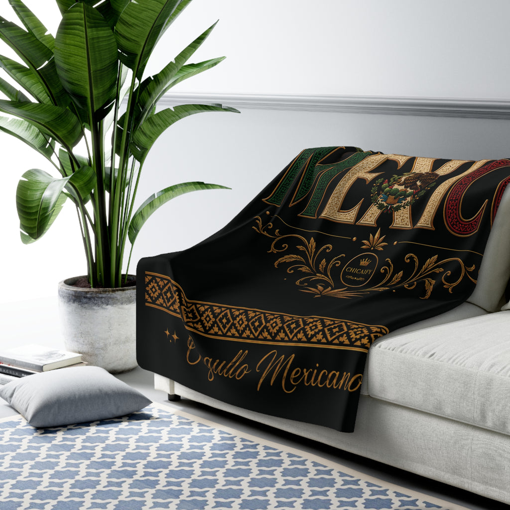 Orgullo Mexicano Sherpa Fleece Blanket – Orgullo Mexicano Cozy Throw