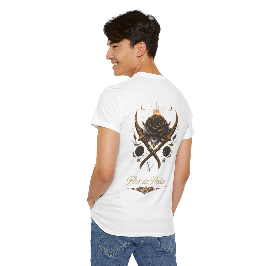 Flor de Poder Rose T‑Shirt — Rose Crest Graphic Tee