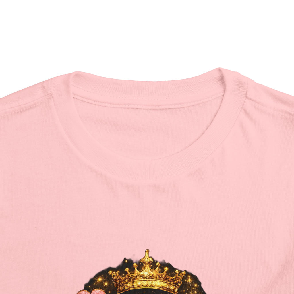 Toddler Tee — "Una Reina Raised Me" Cute Latina Princess Graphic