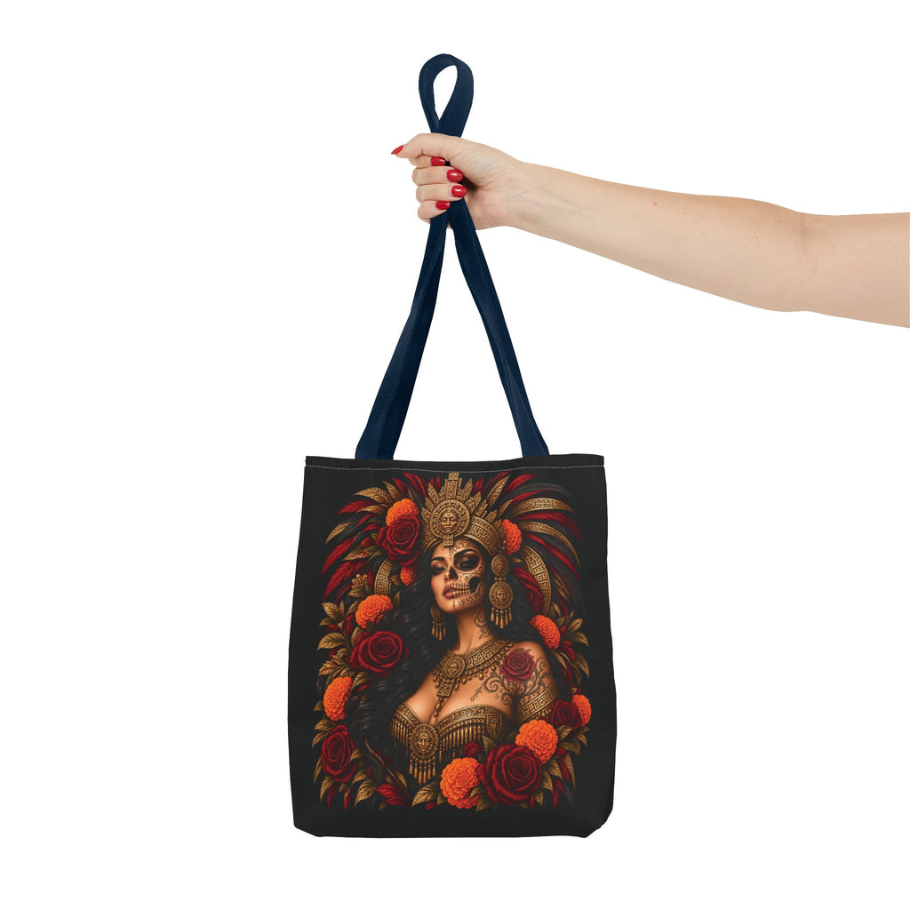 Reina Azteca: Entre Rosas y Cempasúchil | Chicaify Originals | Tote Bag