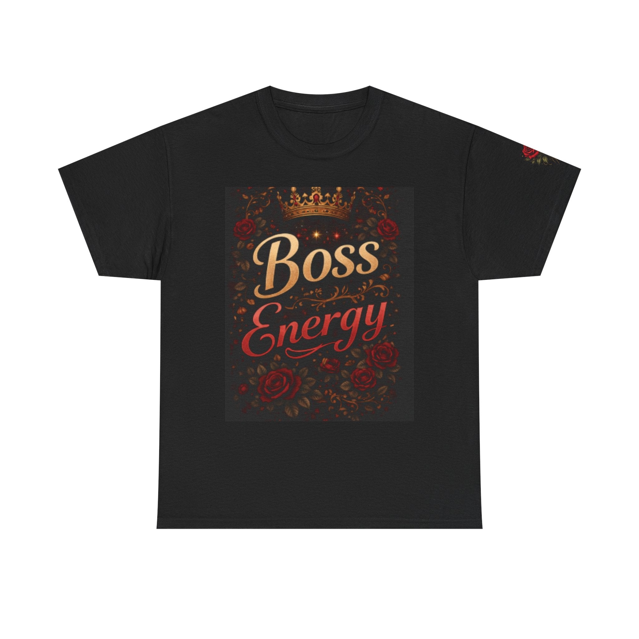 Boss Energy T-Shirt – Floral Crown Graphic Tee for Empowered Women