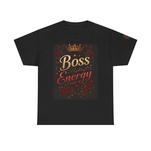 Boss Energy T-Shirt – Floral Crown Graphic Tee for Empowered Women