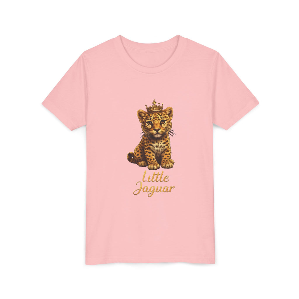 Little Jaguar Kids T‑Shirt — Cute Crowned Baby Jaguar Graphic Tee for Toddlers & Children