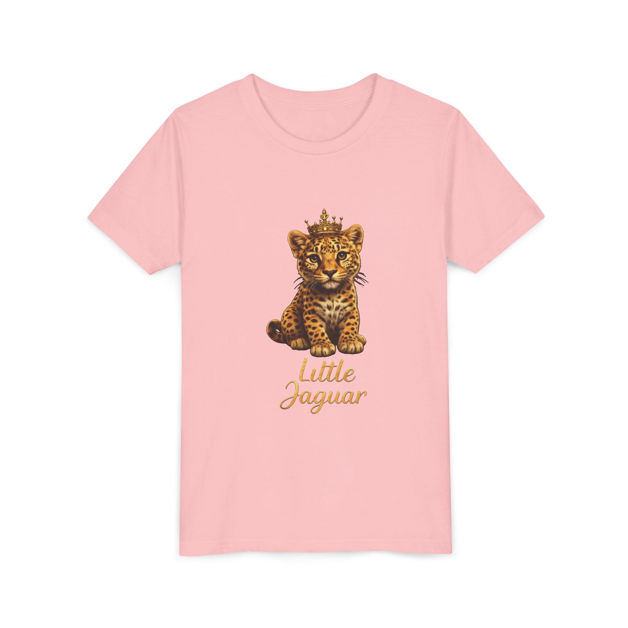Little Jaguar Kids T‑Shirt — Cute Crowned Baby Jaguar Graphic Tee for Toddlers & Children