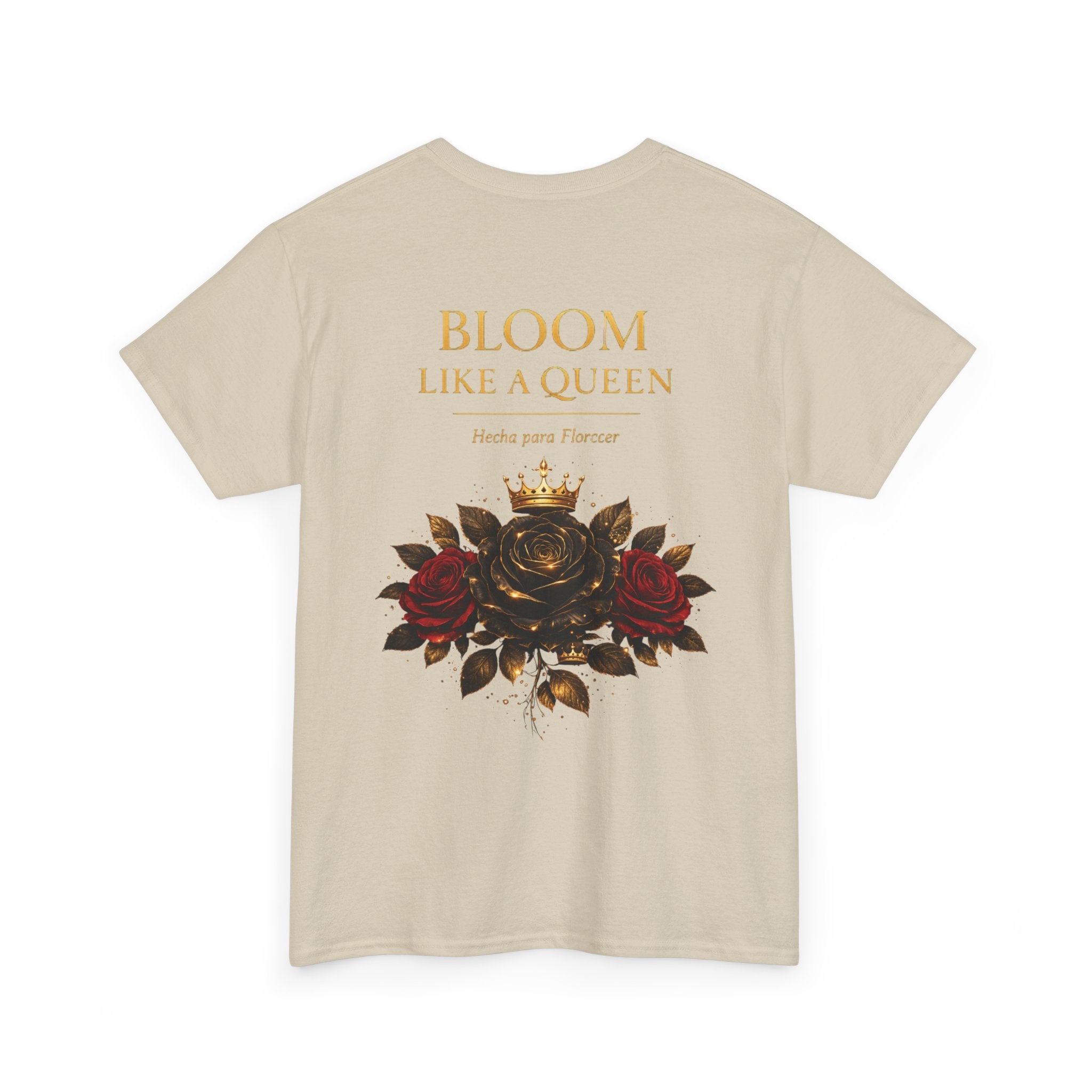 Bloom Like a Queen Tee — Floral Crown Rose Graphic Shirt