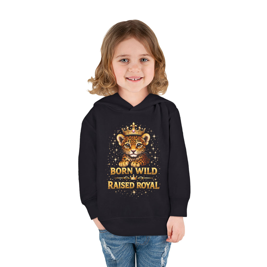 Toddler Hoodie — "Born Wild Raised Royal" Jaguar Cub Pullover