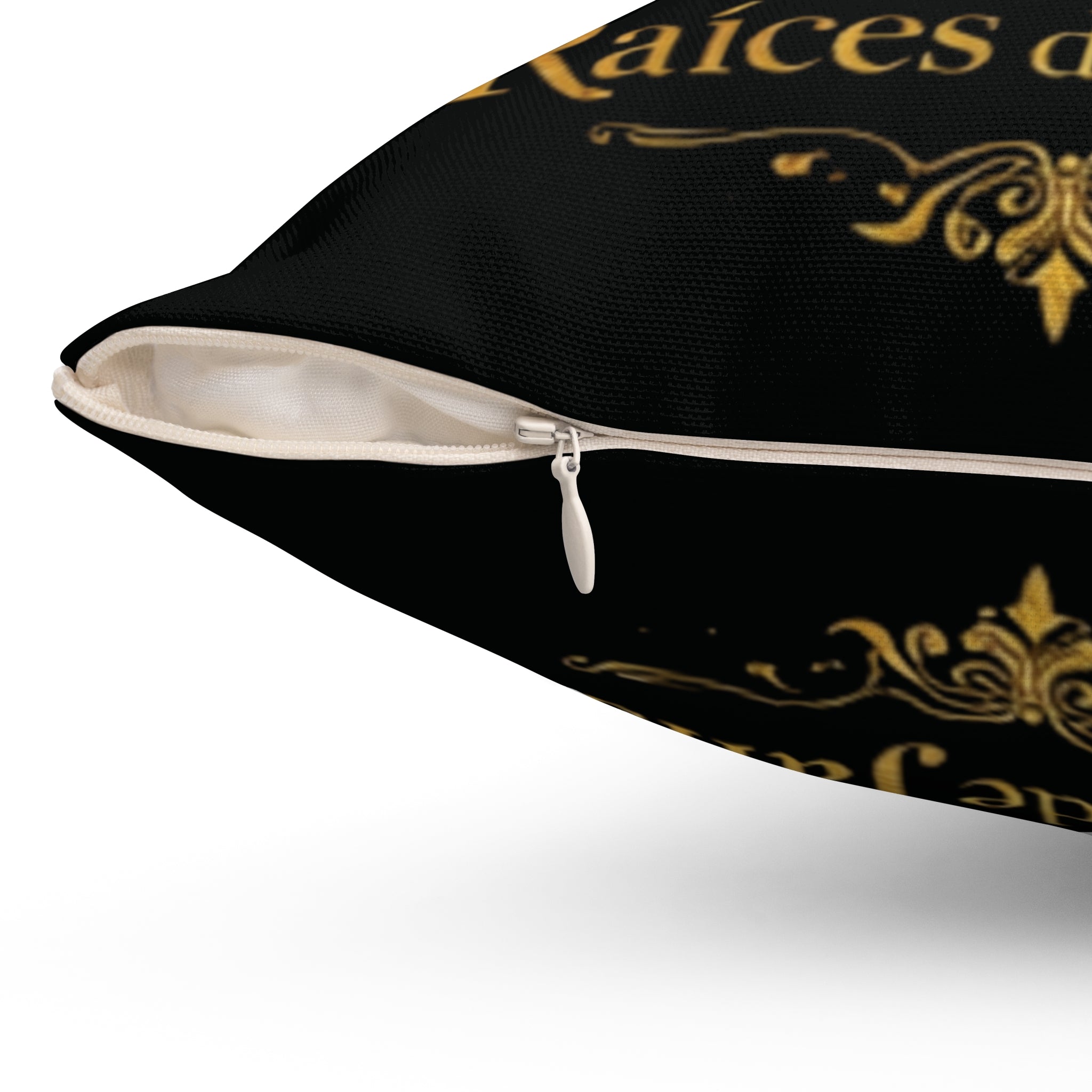 Square Pillow — Raices de Jalisco Gold Agave Design