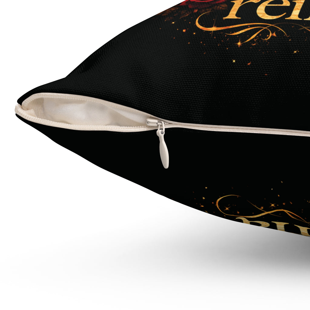 Reina Warrior Pillow — "De cenizas… nació una reina" Decorative Throw Pillow