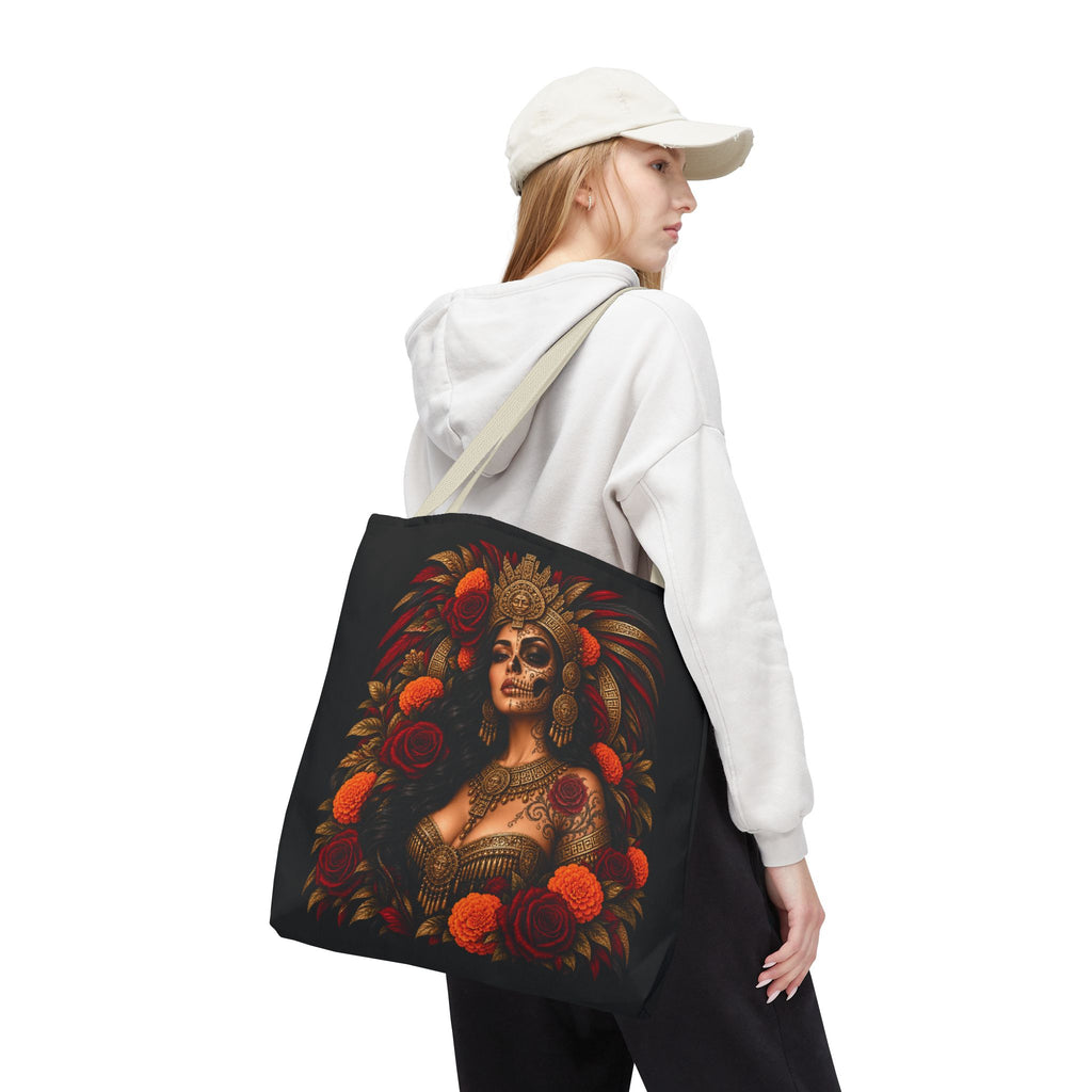 Reina Azteca: Entre Rosas y Cempasúchil | Chicaify Originals | Tote Bag