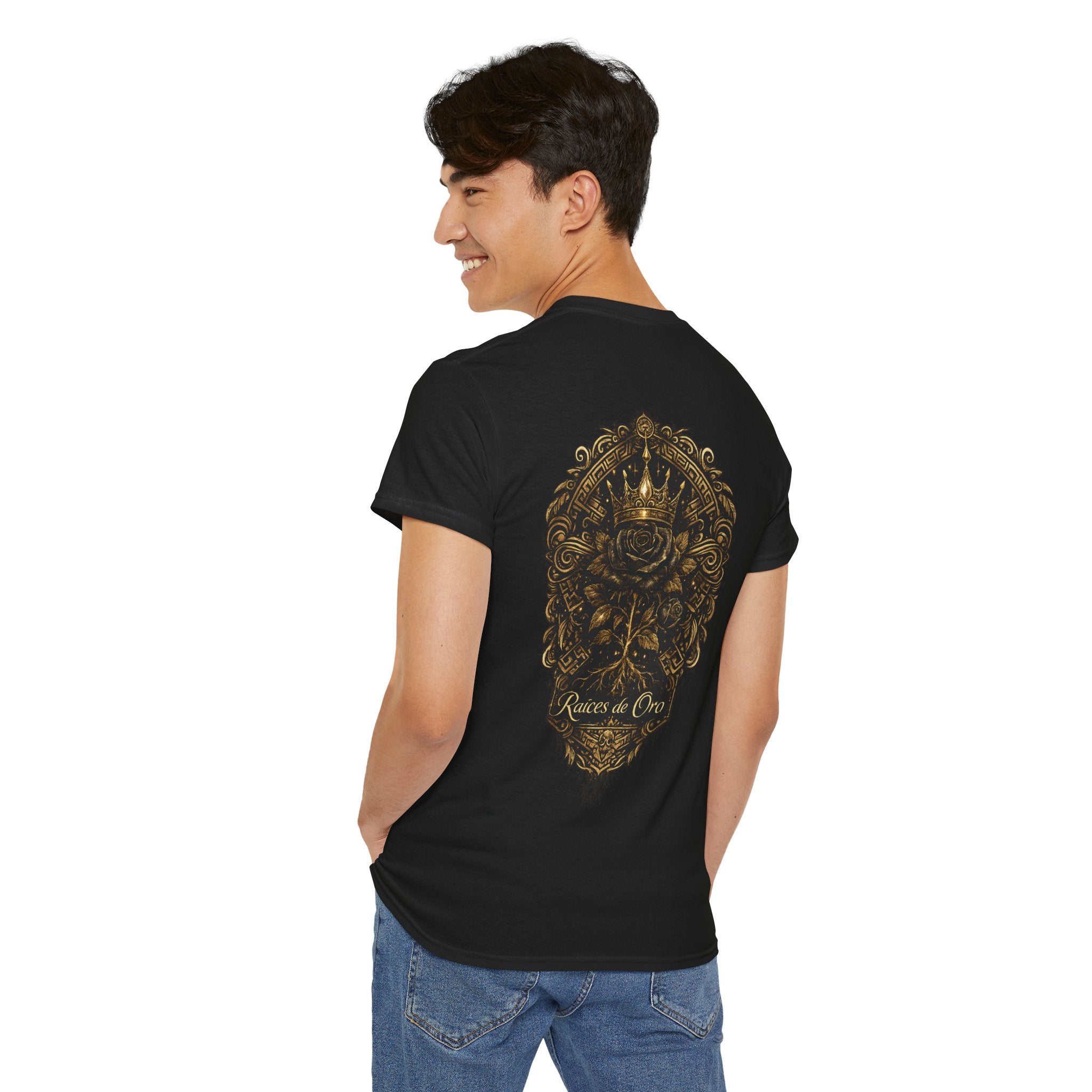 Raices de Oro T-Shirt —Crown Emblem Graphic Tee