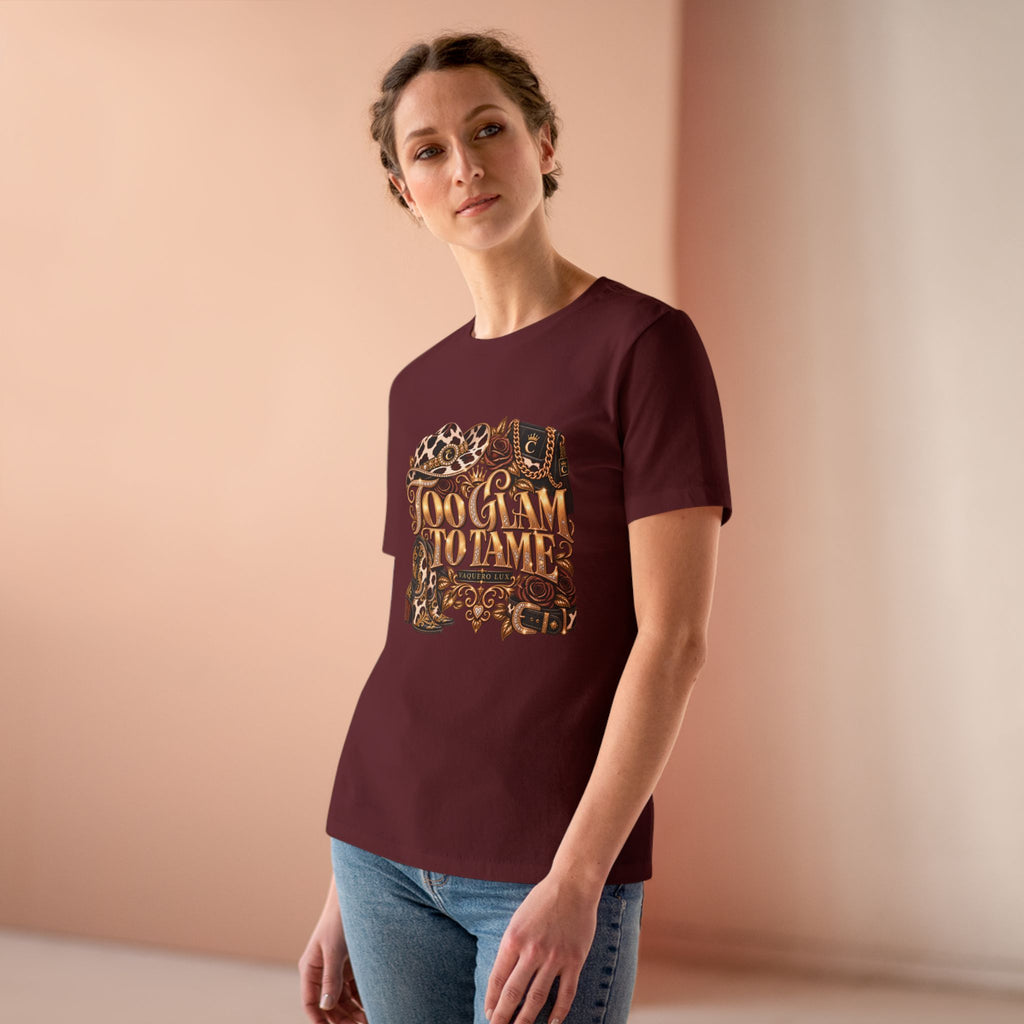 Vaquera Lux – Too Glam to Tame | Women's Cotton Tee