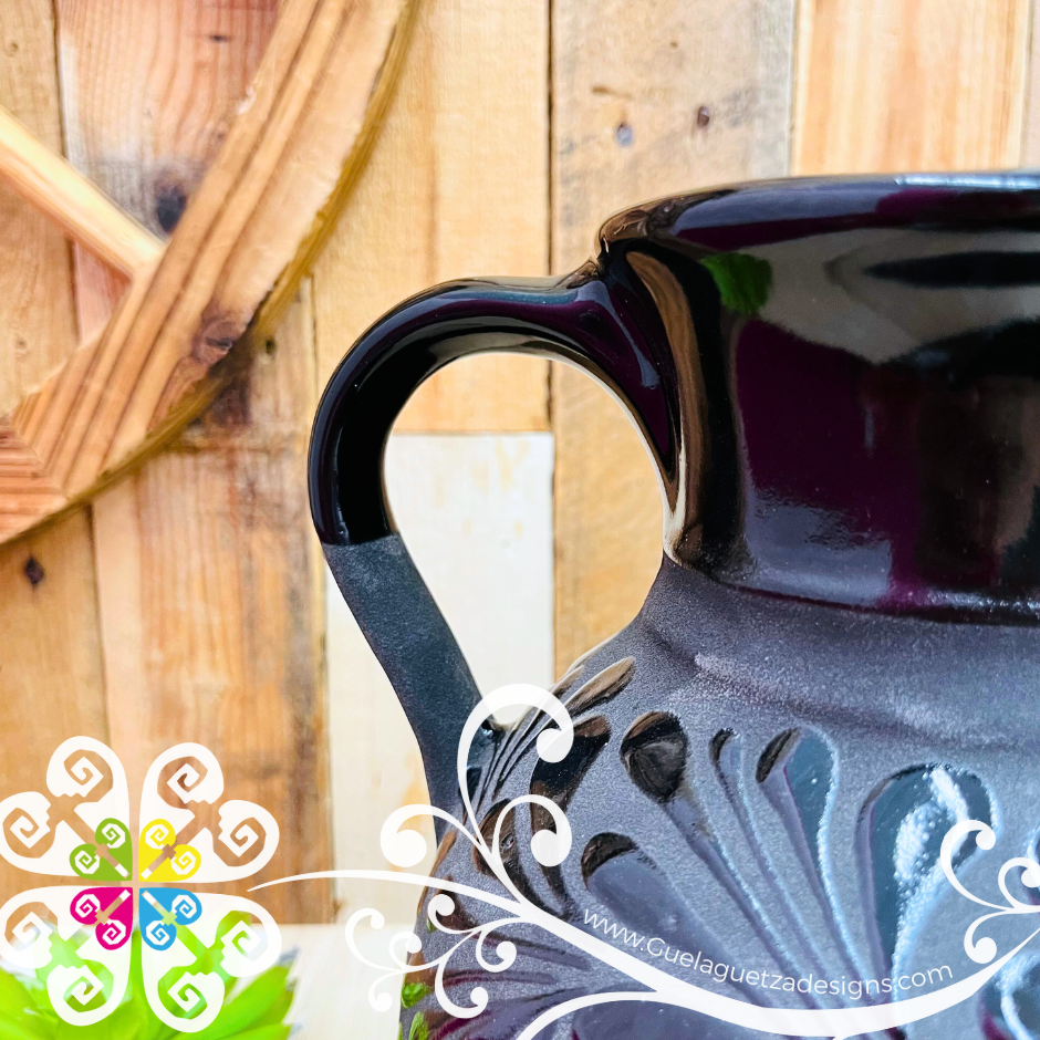 Black Espiga Bola Pitcher - Jarro de Barro
