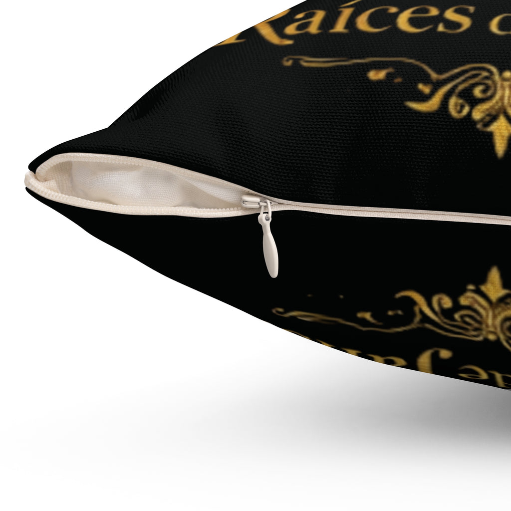 Square Pillow — Raices de Jalisco Gold Agave Design
