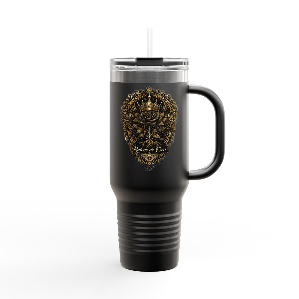 40oz Insulated Travel Mug — Raices de Oro Stainless Tumbler