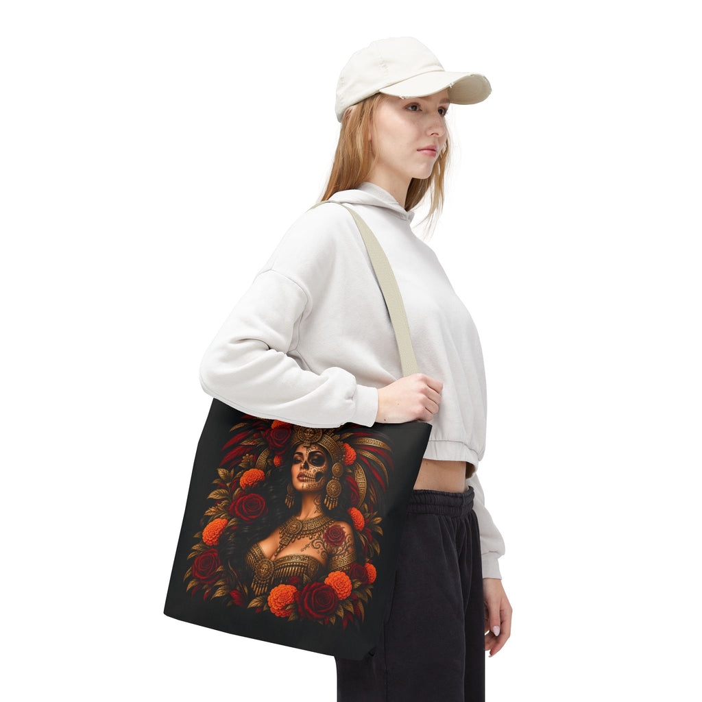Reina Azteca: Entre Rosas y Cempasúchil | Chicaify Originals | Tote Bag