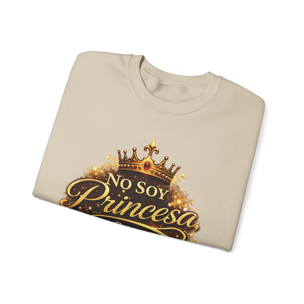 Crewneck Sweatshirt - "No Soy Princesa Soy Reina" Gold Crown Graphic