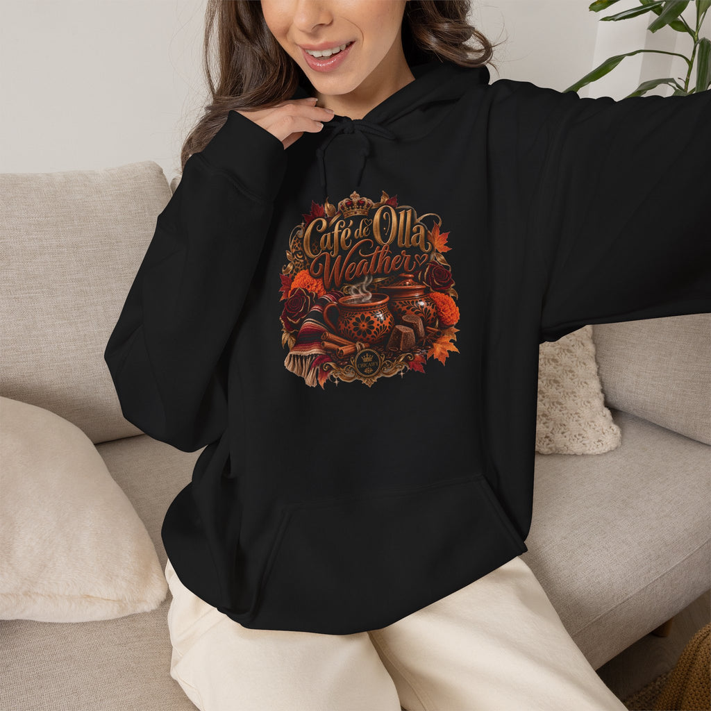 Café de Olla Weather Sweatshirt | Mexican Fall | Chicaify Heavy Blend™ Hooded Sweatshirt
