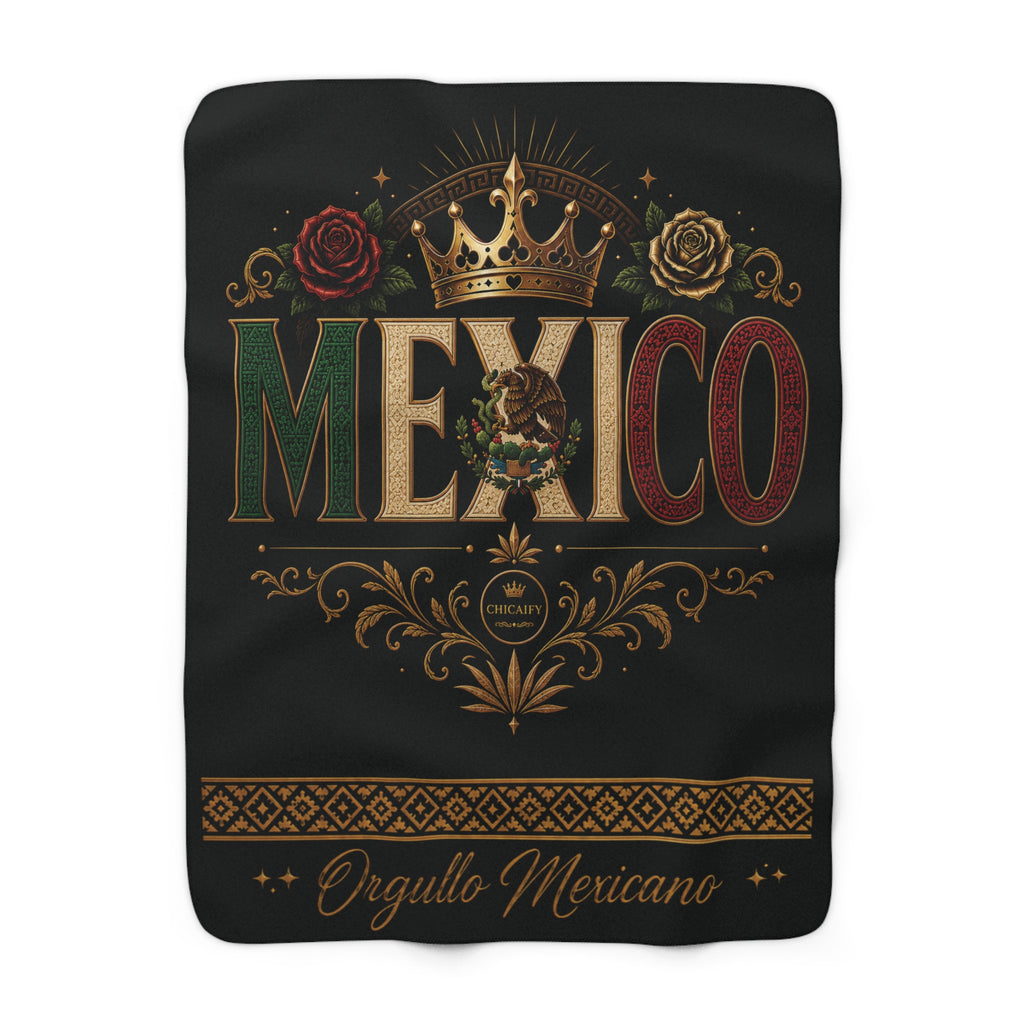 Orgullo Mexicano Sherpa Fleece Blanket – Orgullo Mexicano Cozy Throw