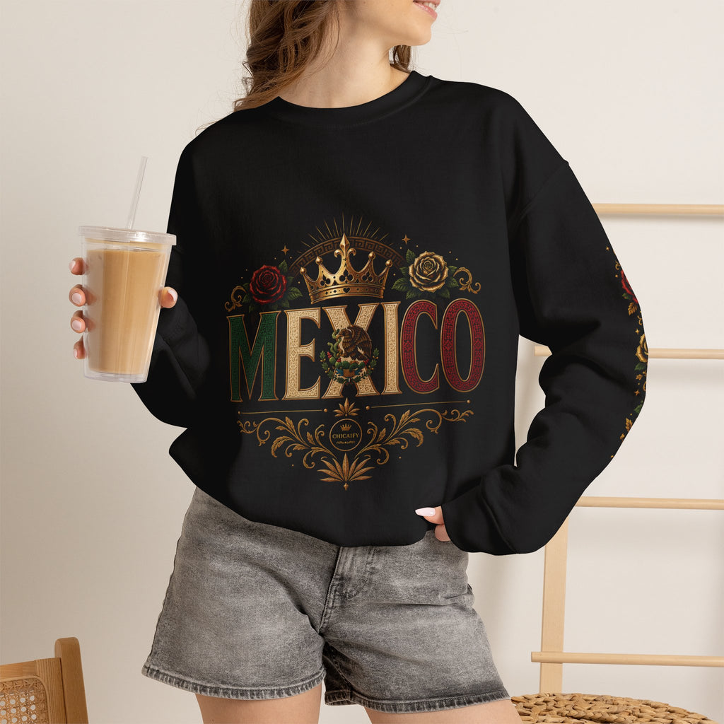 Orgullo Mexicano Crewneck Sweatshirt - Viva México Graphic Pullover