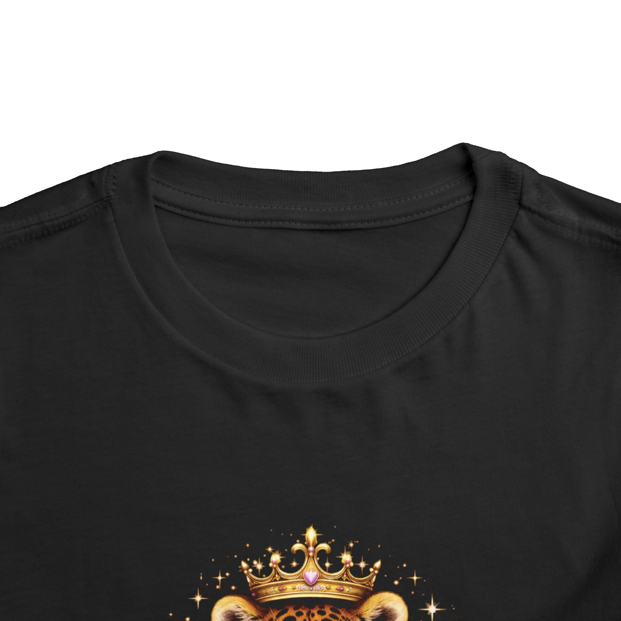 Toddler Tee - "Born Wild Raised Royal" Jaguar Cub Crown Graphic