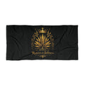 Beach Towel - Raíces de Jalisco Gold Agave Crown Design