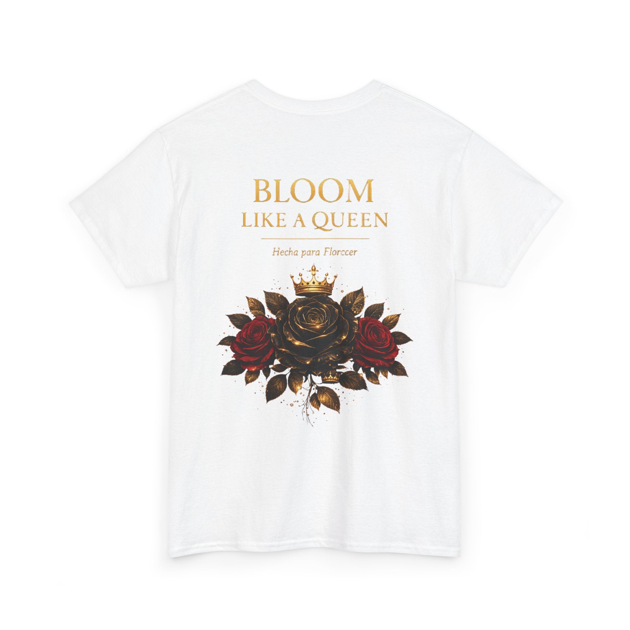 Bloom Like a Queen Tee — Floral Crown Rose Graphic Shirt