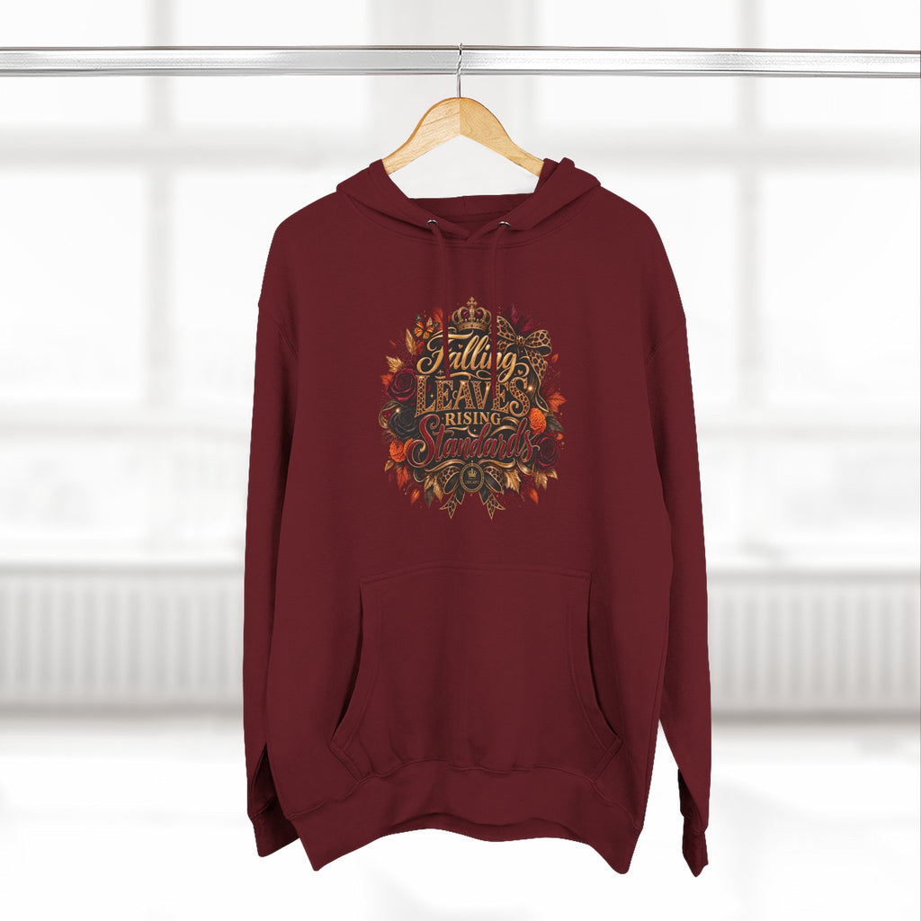 Falling Leaves, Rising Standards | Three-Panel Fleece Hoodie