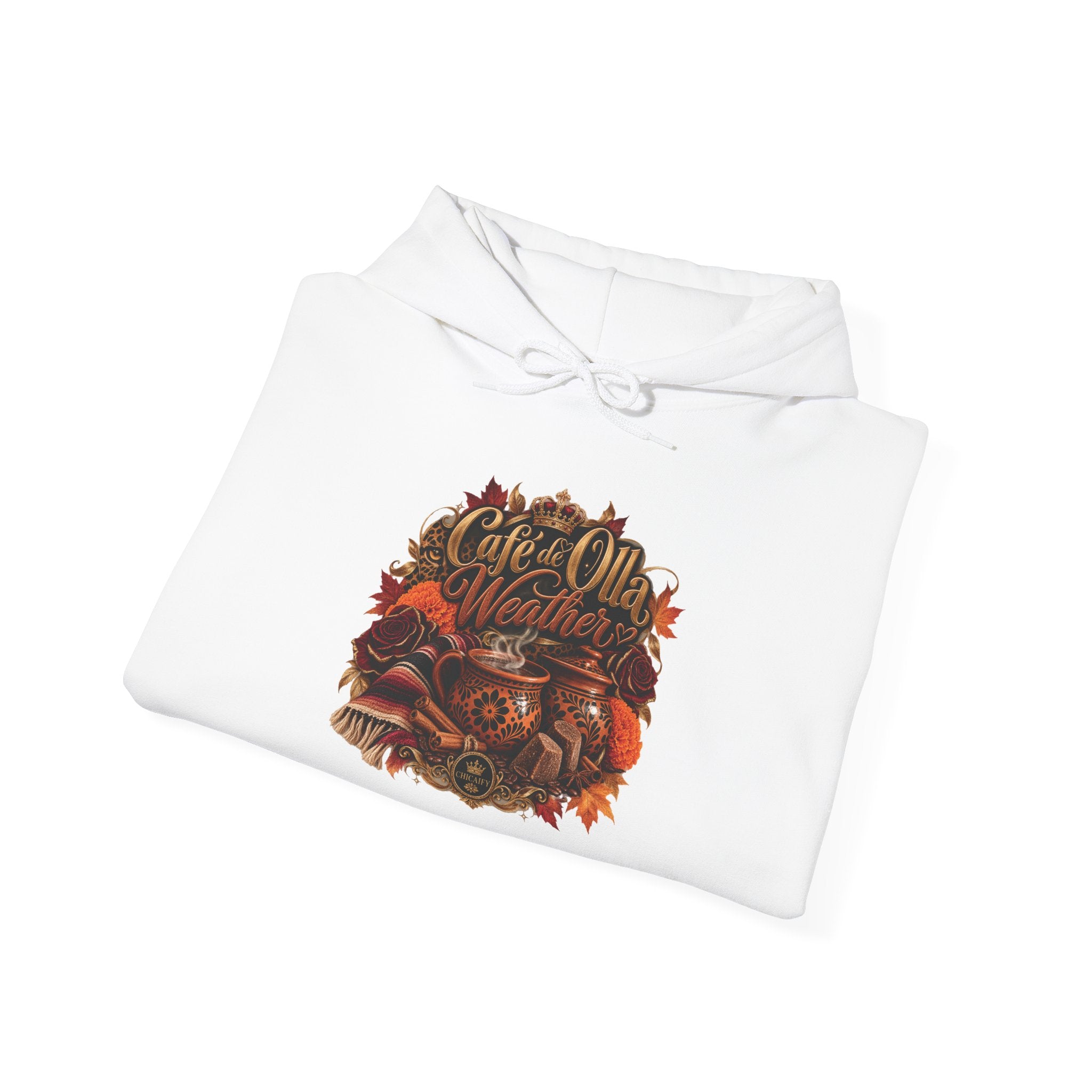 Café de Olla Weather Sweatshirt | Mexican Fall | Chicaify Heavy Blend™ Hooded Sweatshirt