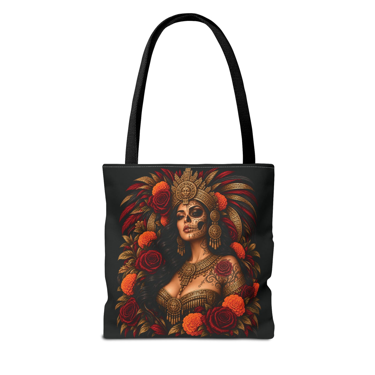Reina Azteca: Entre Rosas y Cempasúchil | Chicaify Originals | Tote Bag