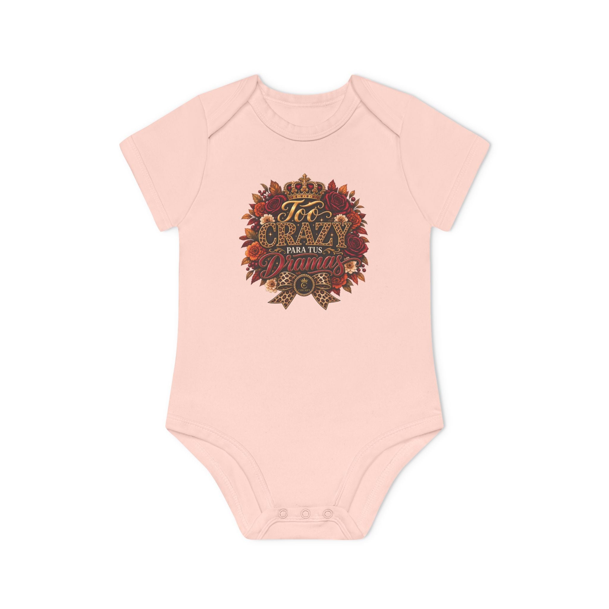 Too Crazy Para Tus Dramas – Jaguar Edition | Baby Organic Short Sleeve Bodysuit