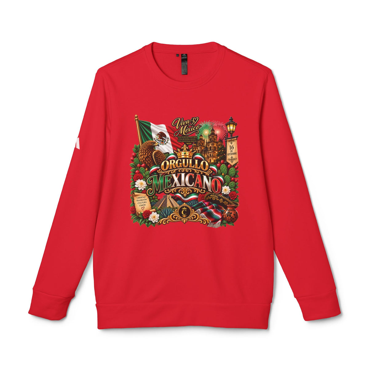 Orgullo Mexicano — Mexican Independence Day Edition | adidas Unisex Fleece Crewneck Sweatshirt
