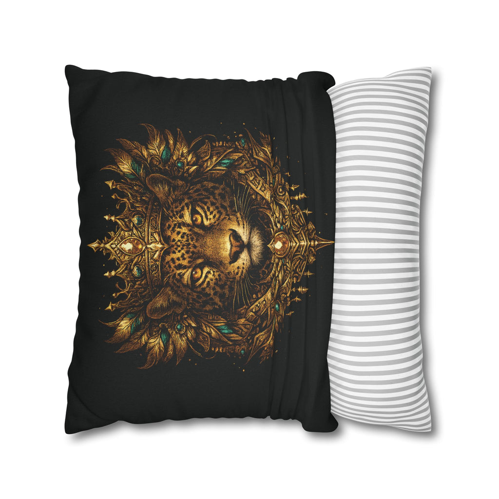 Golden Crowned Jaguar Decorative Pillow case
