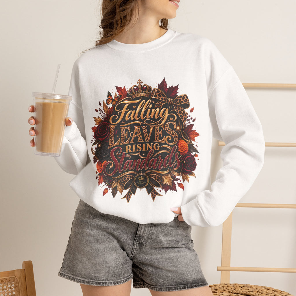 Falling Leaves, Rising Standards | Crewneck Sweatshirt