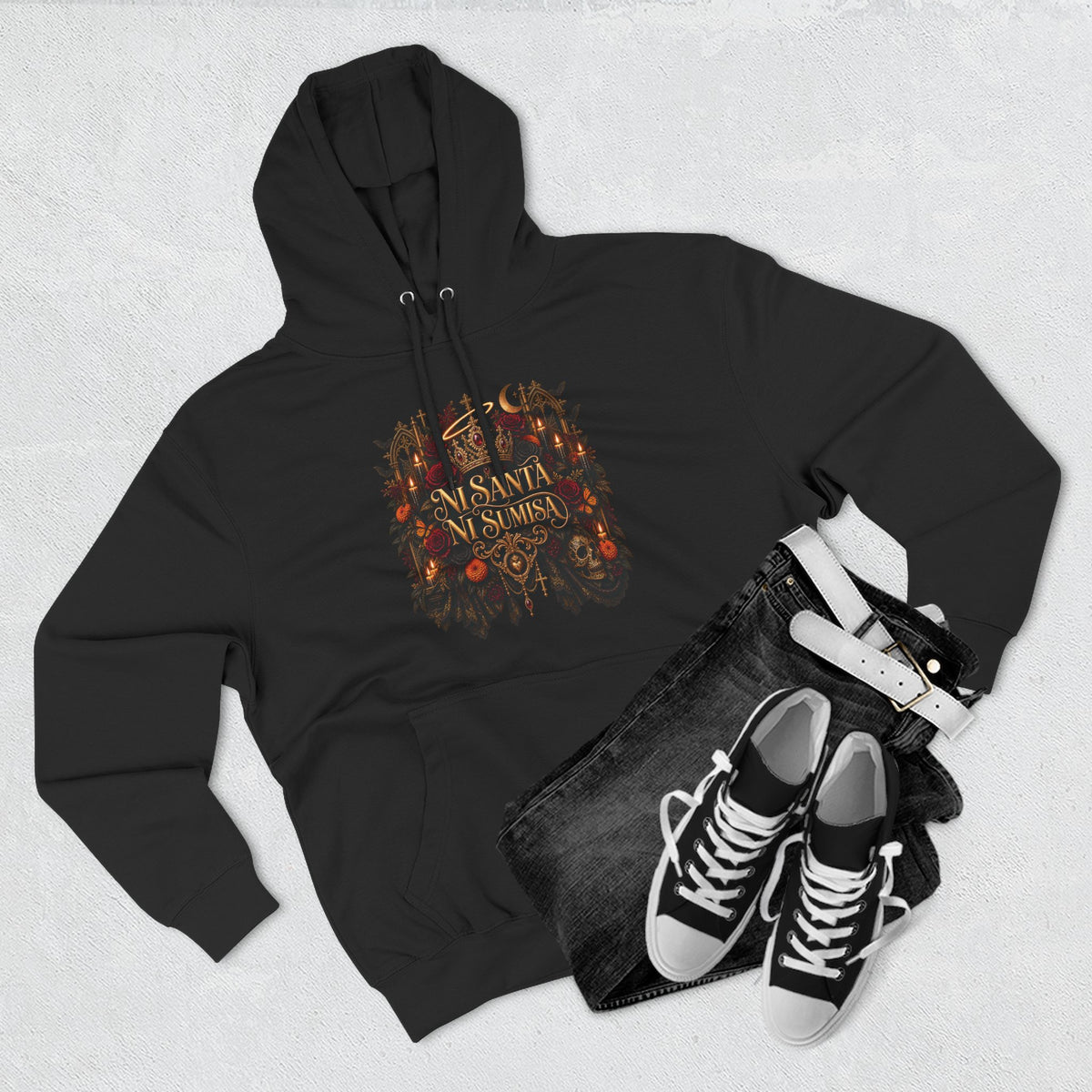 Ni Santa, Ni Sumisa | Three-Panel Fleece Hoodie