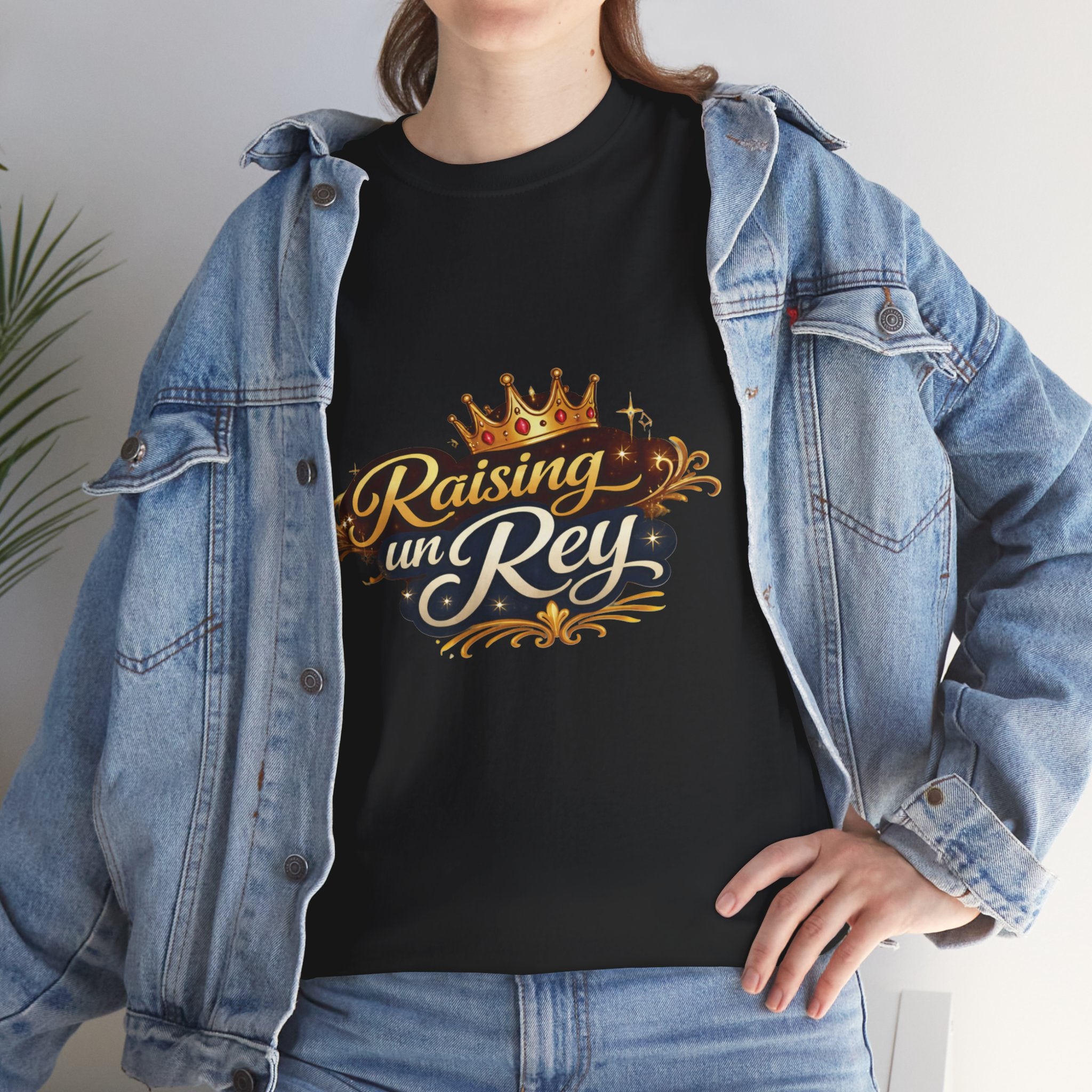 Raising un Rey T-Shirt — King Crown Vintage Script Tee for Mom & Son