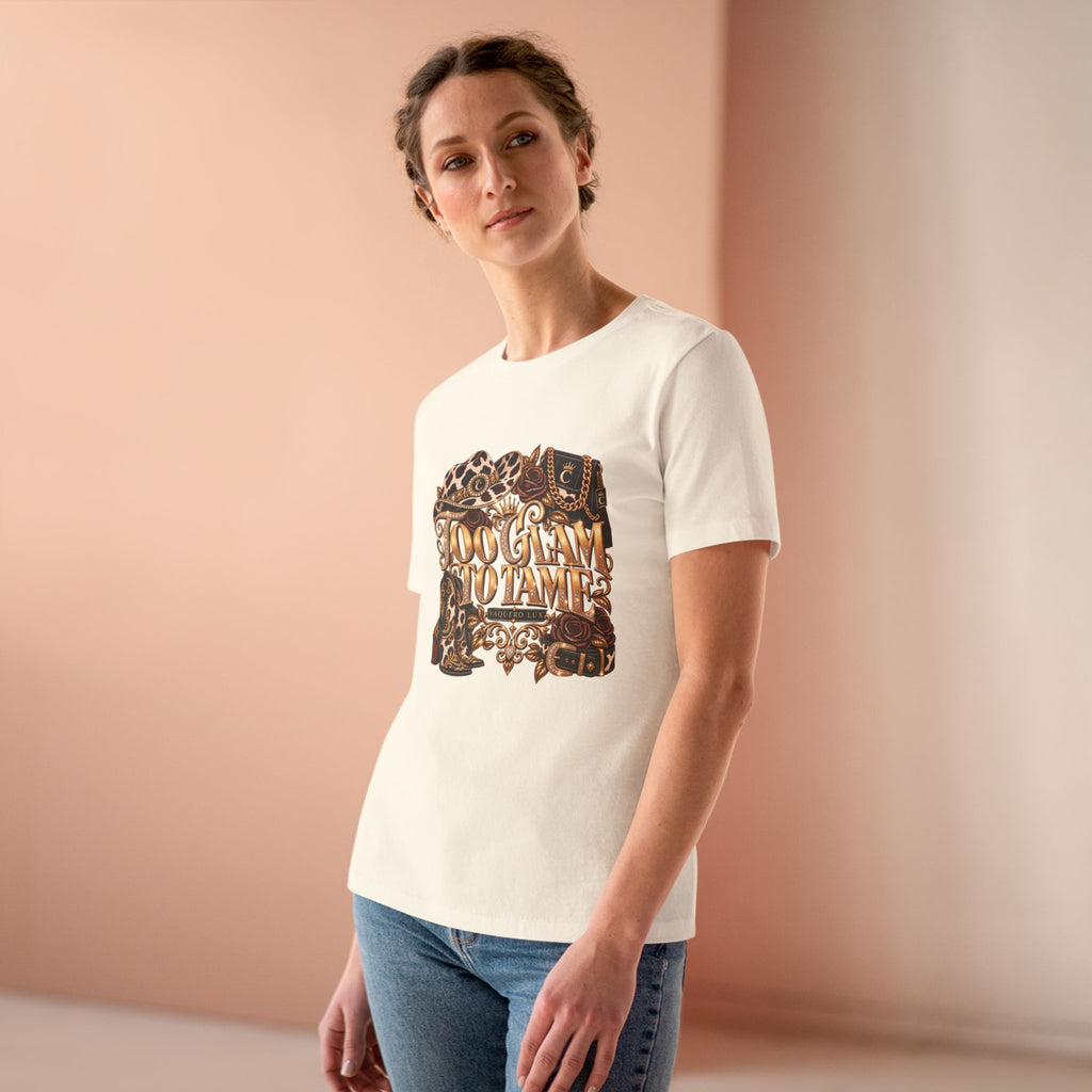 Vaquera Lux – Too Glam to Tame | Women's Cotton Tee