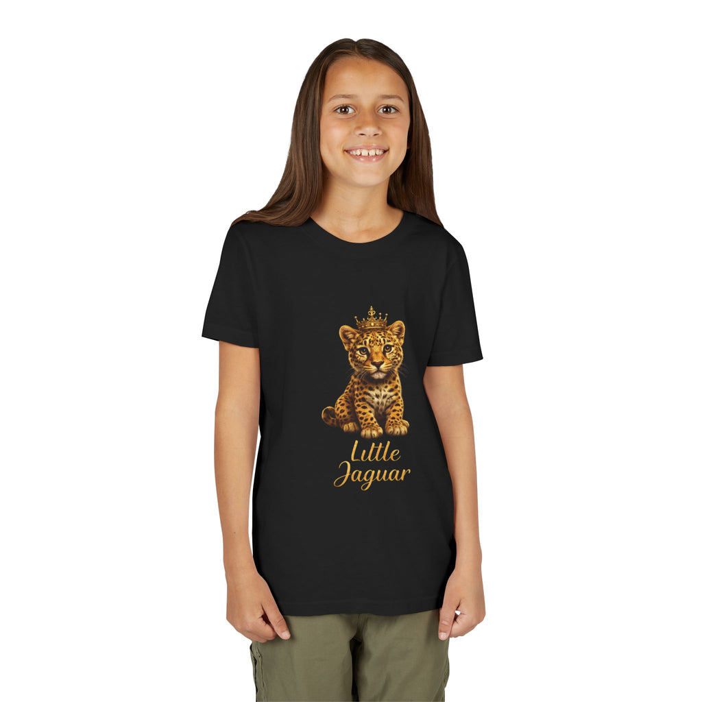 Little Jaguar Kids T‑Shirt — Cute Crowned Baby Jaguar Graphic Tee for Toddlers & Children