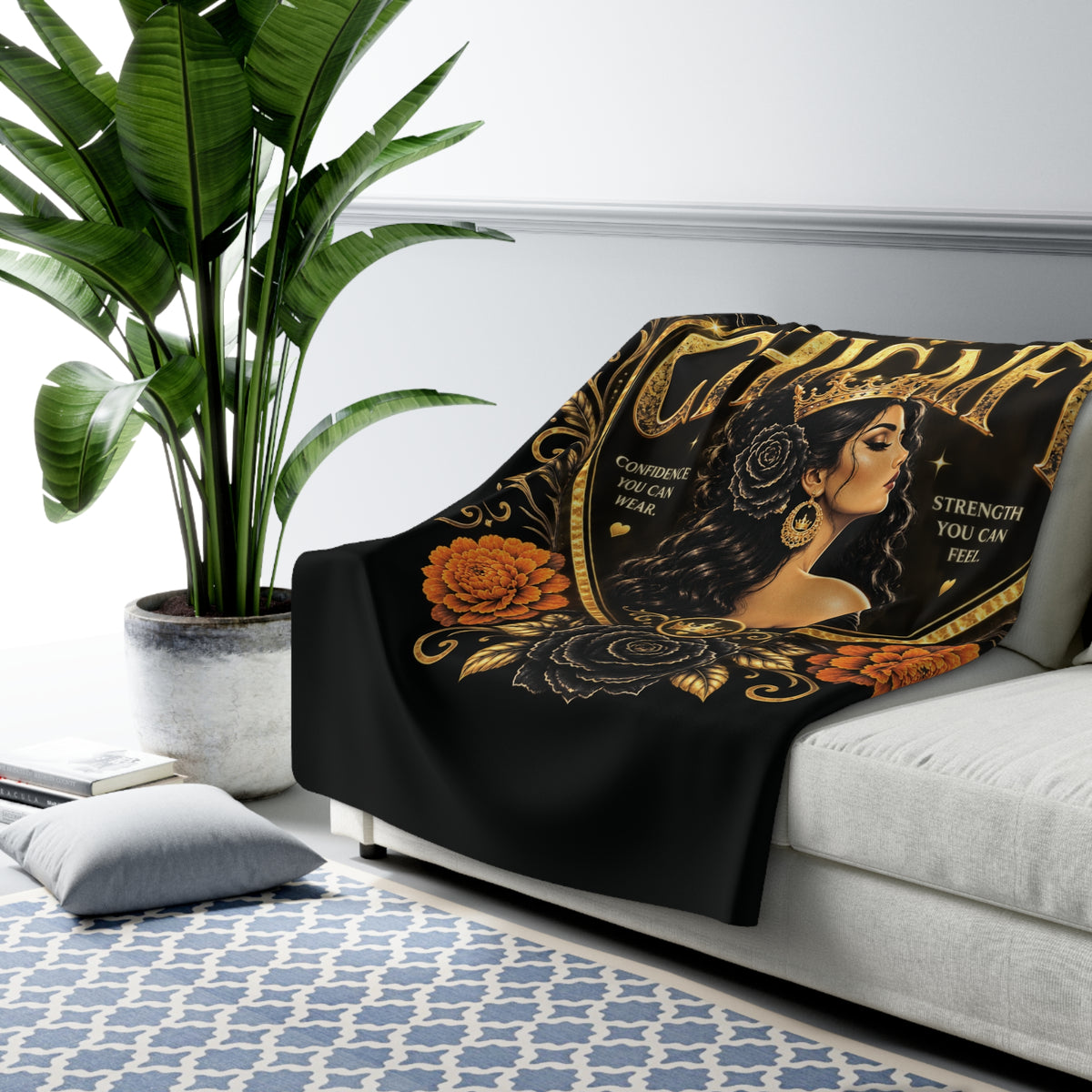 Chicaify® Be Bold. Take Up Space. Statement | Sherpa Fleece Blanket