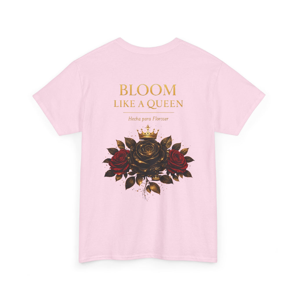 Bloom Like a Queen Tee — Floral Crown Rose Graphic Shirt