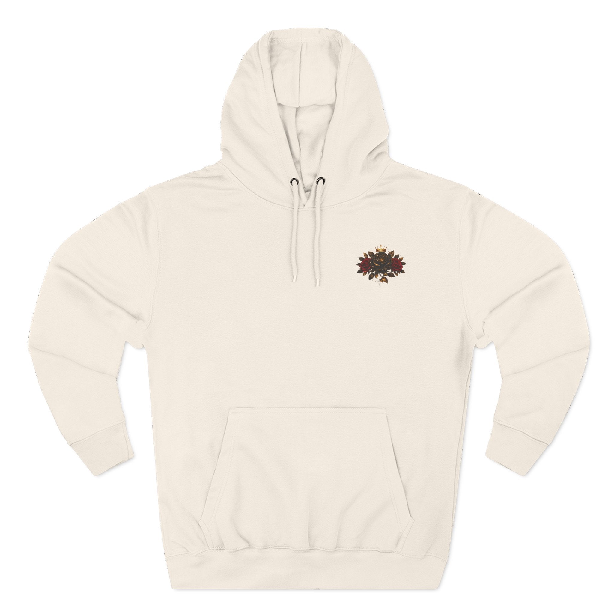 Bloom Like a Queen Hoodie — Floral Crown Rose Graphic Fleece Hoodie