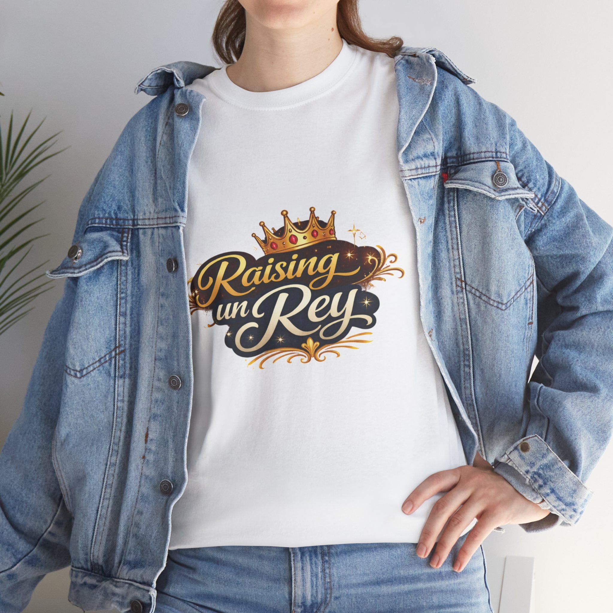 Raising un Rey T-Shirt — King Crown Vintage Script Tee for Mom & Son