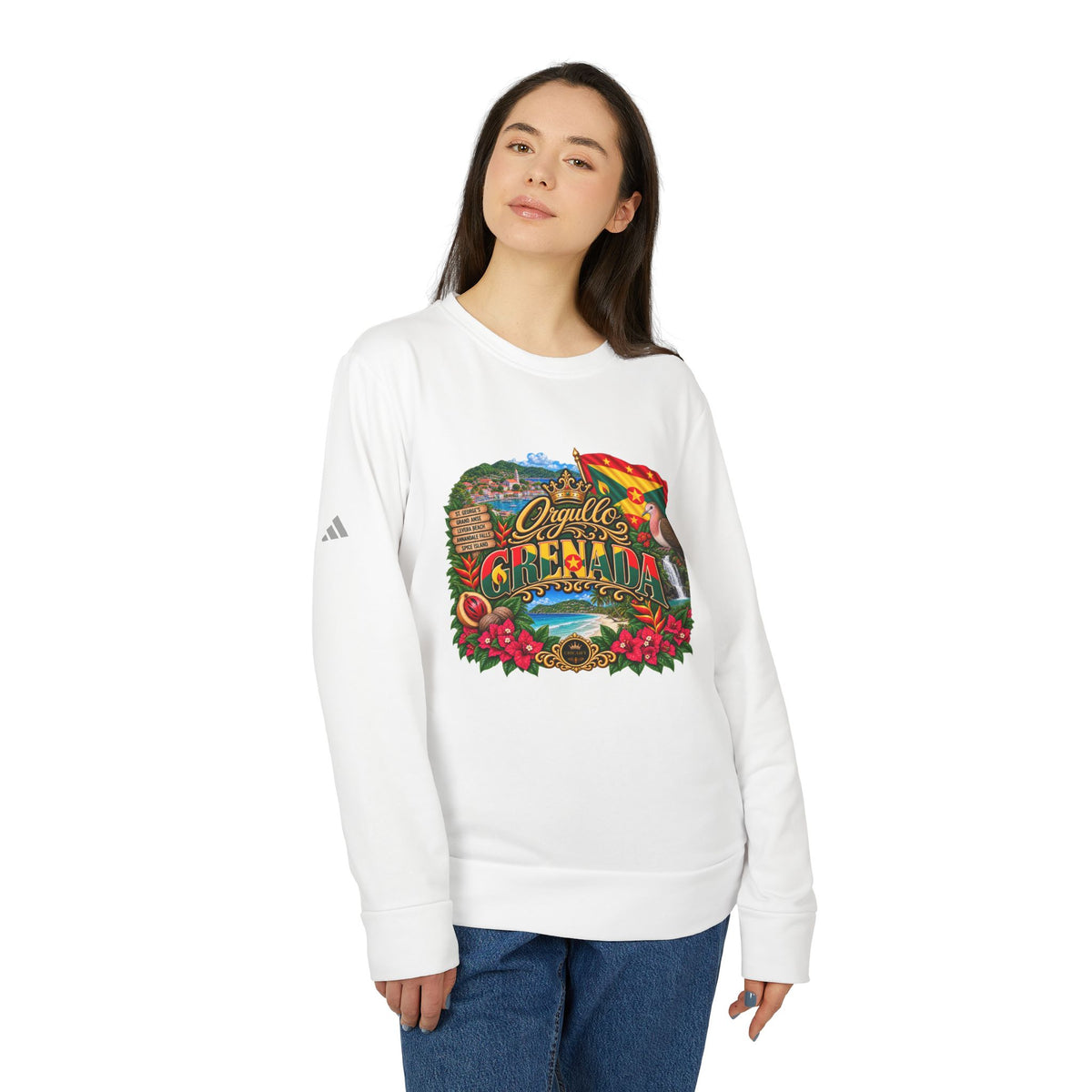Orgullo Grenada — Raíces Unidas Collection | adidas Fleece Crewneck Sweatshirt