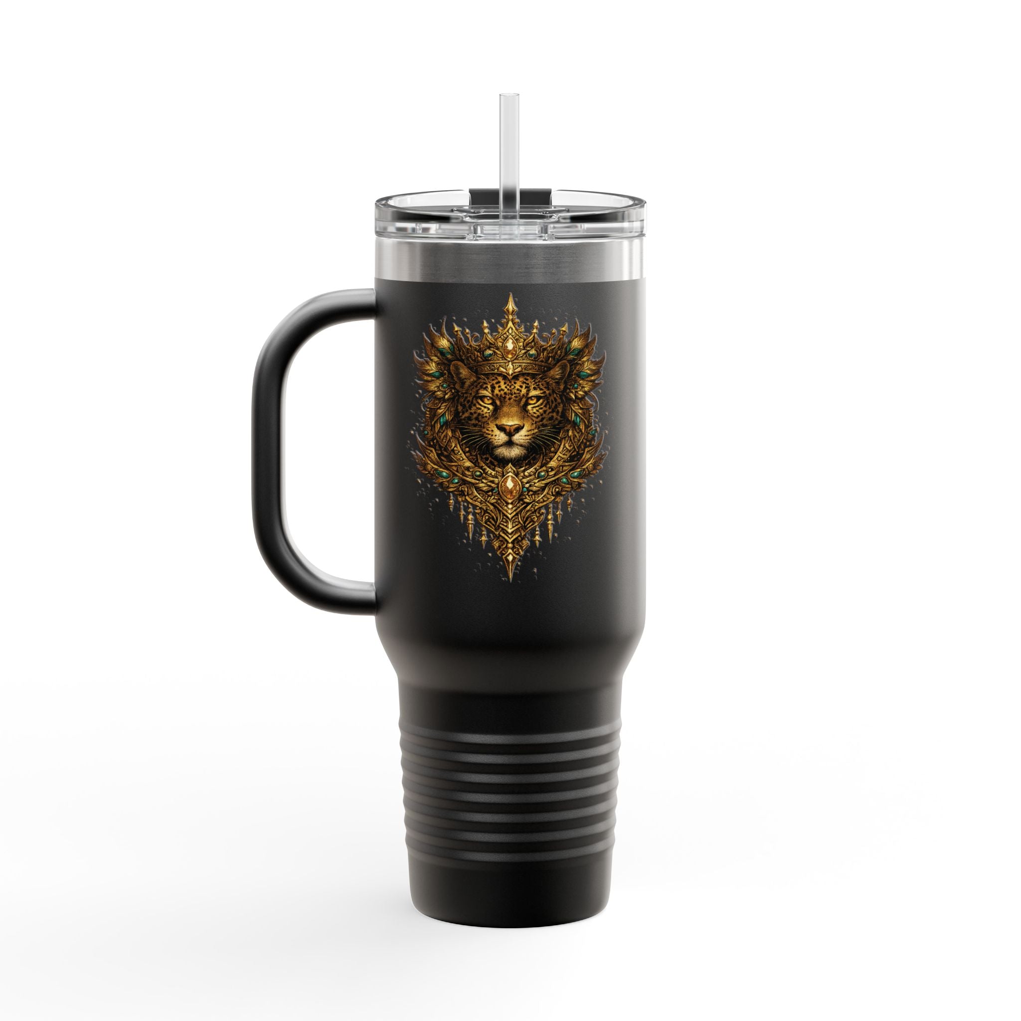 Golden Crowned Jaguar 40oz Insulated Travel Mug