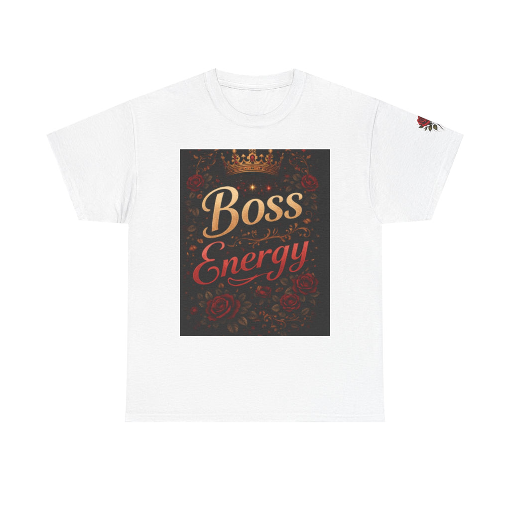 Boss Energy T-Shirt – Floral Crown Graphic Tee for Empowered Women