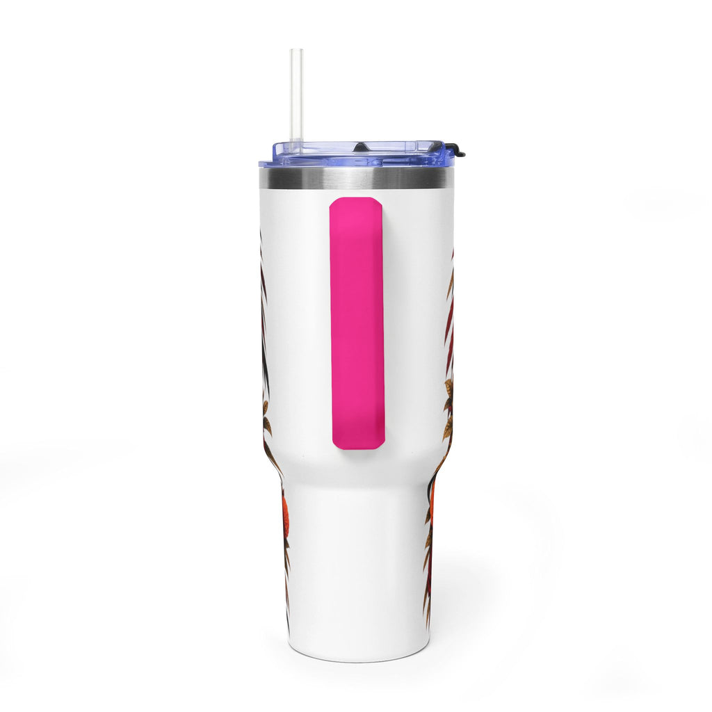 Reina Azteca: Entre Rosas y Cempasúchil | Vacuum Thermal Tumbler, 40oz