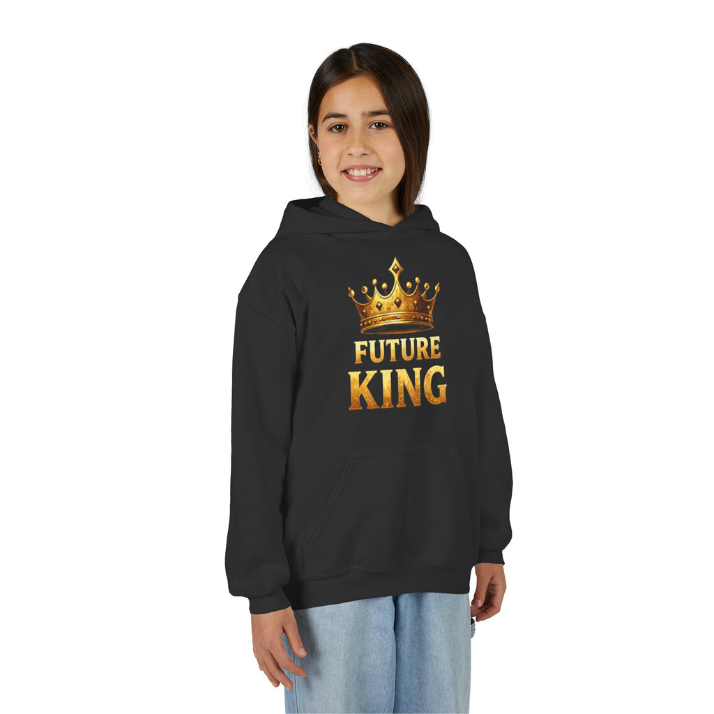 Youth Hoodie - "Future King" Gold Crown Graphic