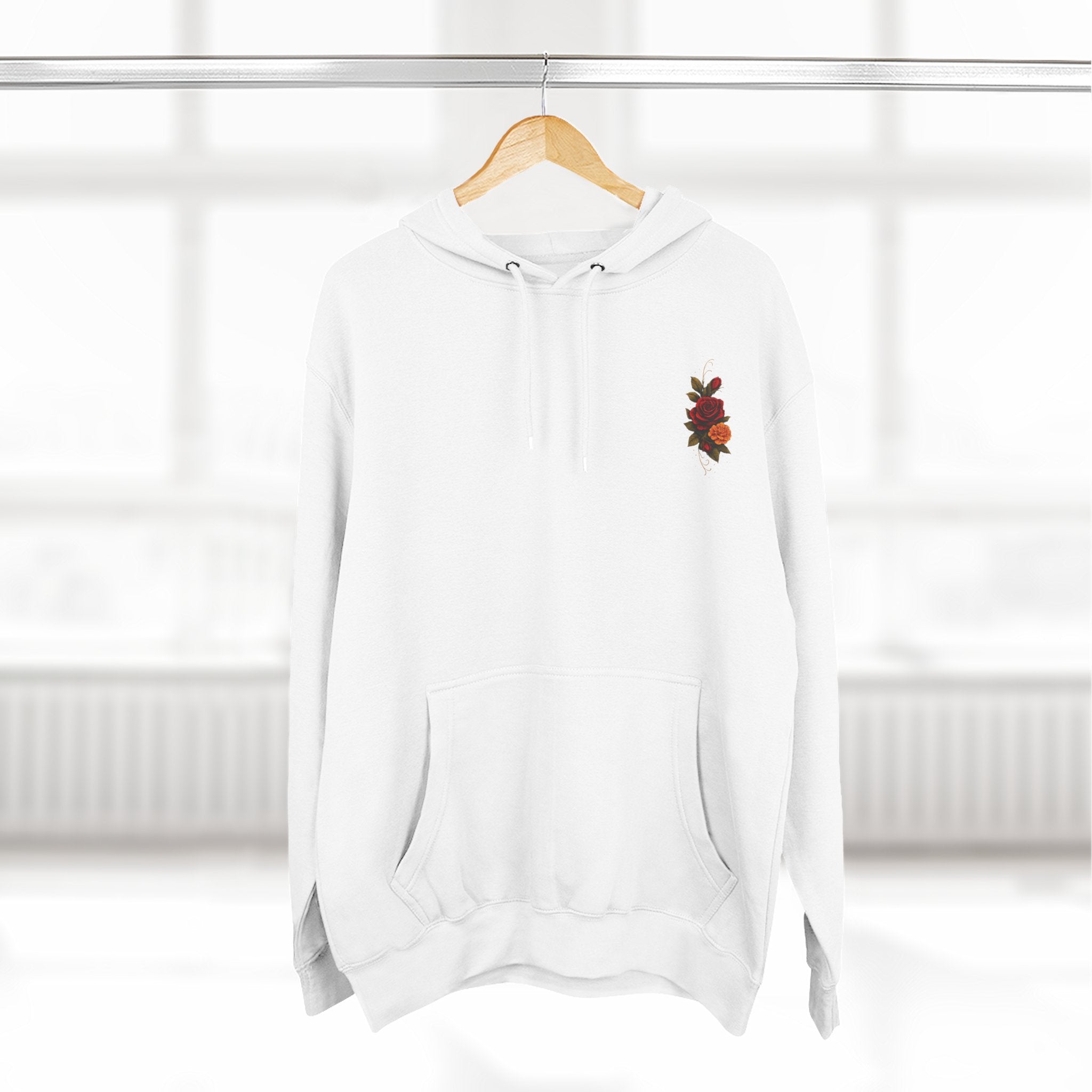 Hoodie — 'Confidentemente Única' Day of the Dead Sugar Skull Floral Hoodie