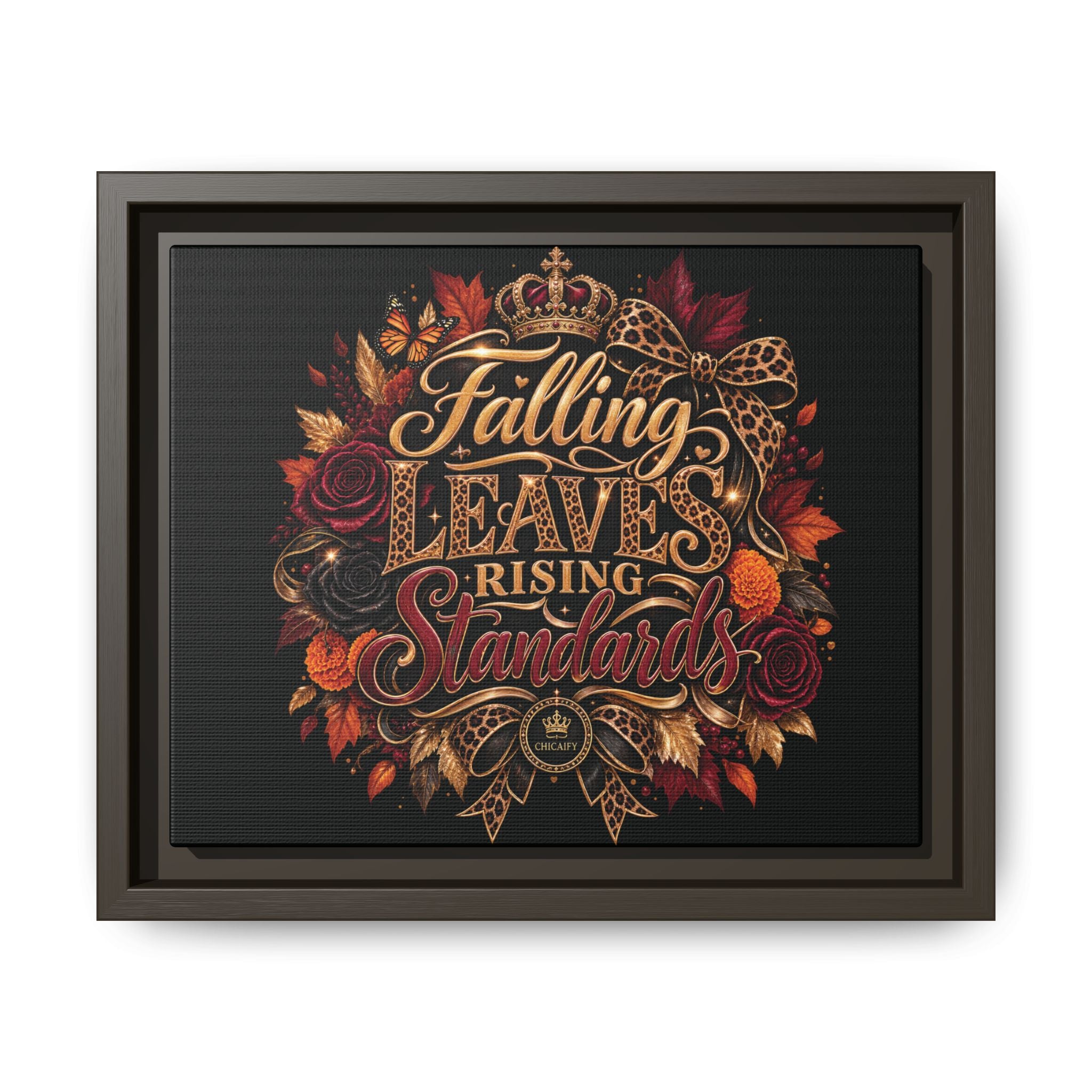 Falling Leaves, Rising Standards | Matte Canvas, Framed (Multi-color)