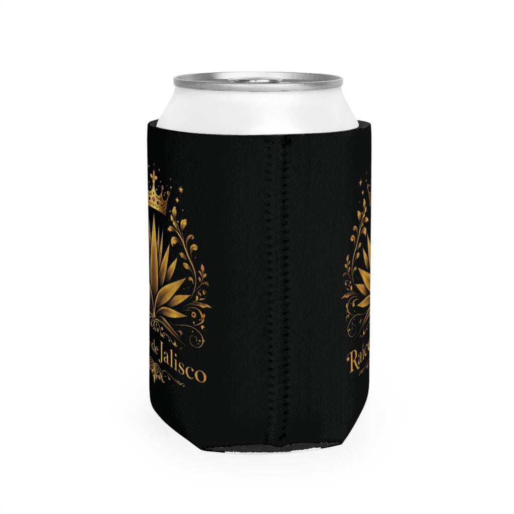 Can Cooler — Raíces de Jalisco Gold Agave Crown Design